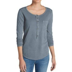 Eddie Bauer | Gypsum Long Sleeve Henley Shirt Sz S